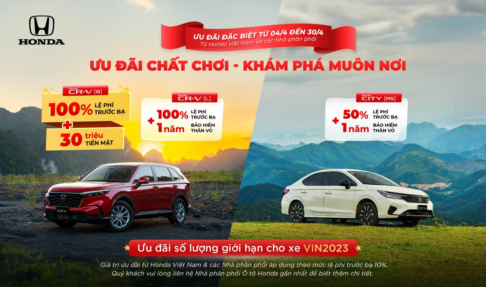 Khuyến mãi Honda Ôtô tháng 04/2024